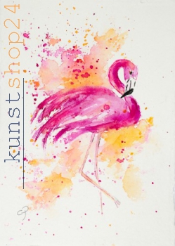 Flamingo / Aquarell