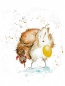 Postkarte 10x15 - Huhn mit goldenem Ei