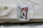 Tasse mit Motiv 9,5 cm x 8,0 cm - Hund Strickmütze