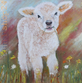 Lamm / Acryl / Kunstdruck