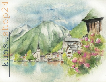 Hallstatt / Aquarell / Originalbild