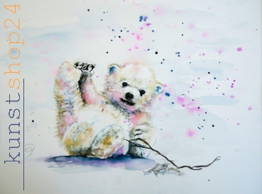 Babyeisbär / Aquarell / verkauft