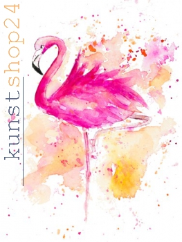 Flamingo / Aquarell