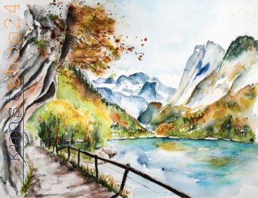 Gosausee / Aquarell / Originalbild