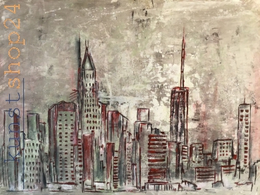 Skyline / Acryl / Kunstdruck