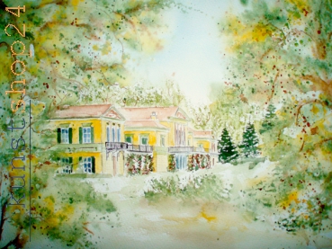 Bad Ischl - Kaiservilla / Aquarell / Kunstdruck
