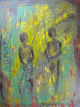 Krieger / Acryl / Kunstdruck