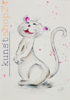 Katze / Aquarell - Tusche