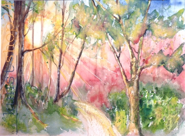 Wald / Aquarell / Kunstdruck