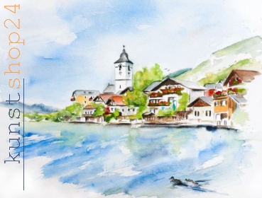 St. Wolfgang / Aquarell / Originalbild