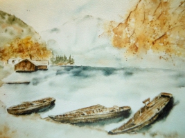 Altausseersee / Aquarell / Kunstdruck