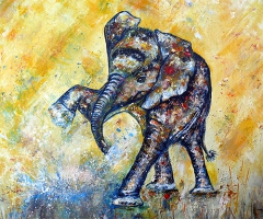 Elefantenjunges / Acryl / Originalbild