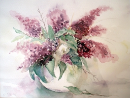 Flieder / Aquarell / Originalbild