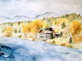 Bad Goisern - Rassingmühle / Aquarell / Kunstdruck