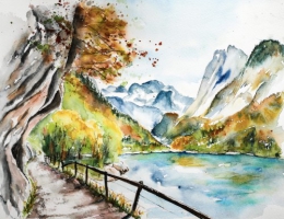 Gosausee / Aquarell / Originalbild