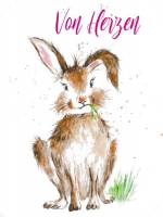 Spruchkarte "Hase" / verschiedene Sprüche zur Auswahl