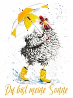 Spruchkarte "Huhn" / verschiedene Sprüche zur Auswahl