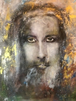 Jesus / Acryl / Kunstdruck