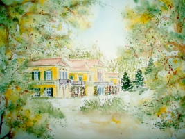 Bad Ischl - Kaiservilla / Aquarell / Kunstdruck