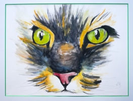 Katze / Aquarell / Originalbild