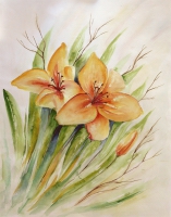 Lilien / Aquarell / Originalbild