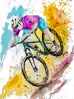 Spruchkarte "Mountainbiker" / verschiedene Sprüche zur Auswahl