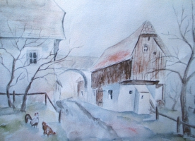 Im Mühlviertel / Aquarell / Kunstdruck