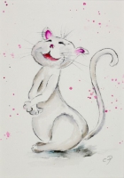 Katze / Aquarell - Tusche