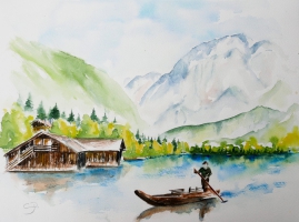 Auto / Aquarell / Originalbild