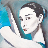 Audrey Hepburn / Acryl / Kunstdruck
