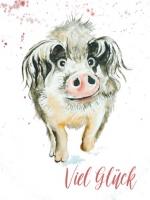 Spruchkarte "Schwein" / verschiedene Sprüche zur Auswahl
