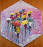 Regenschirme / Acryl / Originalbild