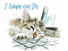 Spruchkarte "Katze" / verschiedene Sprüche zur Auswahl