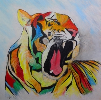 Tiger /Acryl / Kunstdruck